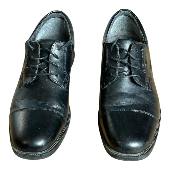 Rockport Hydro-Shield And Waterproof Black Dress Shoes With Walkability Sz 13 - Picture 2 of 7